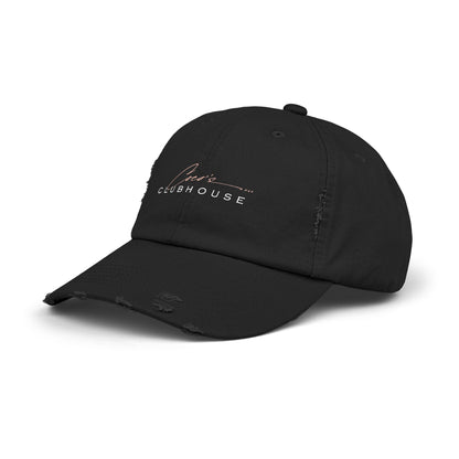 Clubhouse Black Distressed Cap