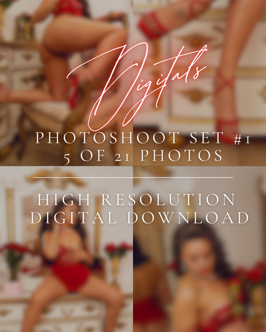 Tesha Nic Spoil Me Red Photoshoot Set #1 (5 of 21) Digital Download