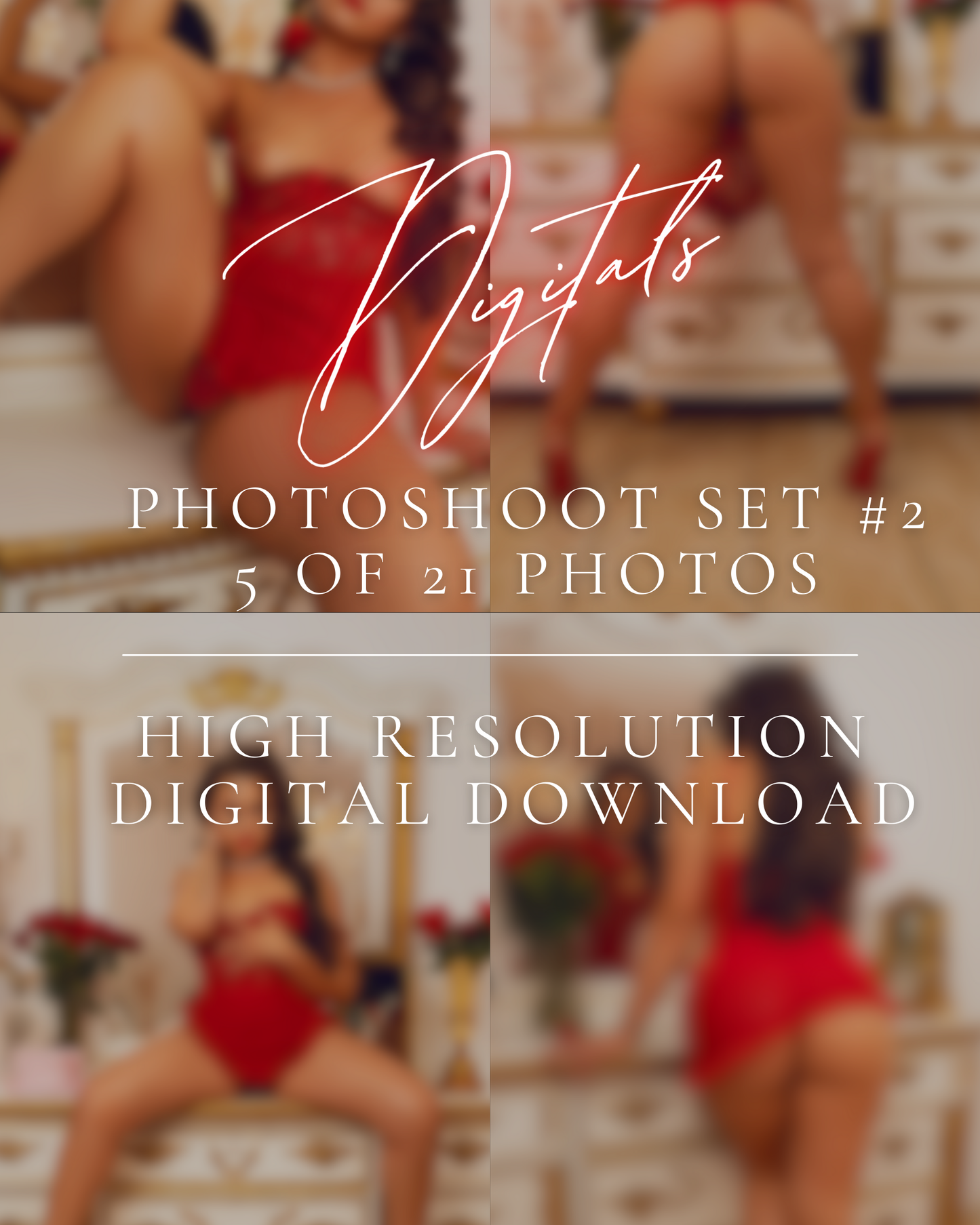 Tesha Nic Spoil Me Red Photoshoot Set #2 (5 of 21) Digital Download